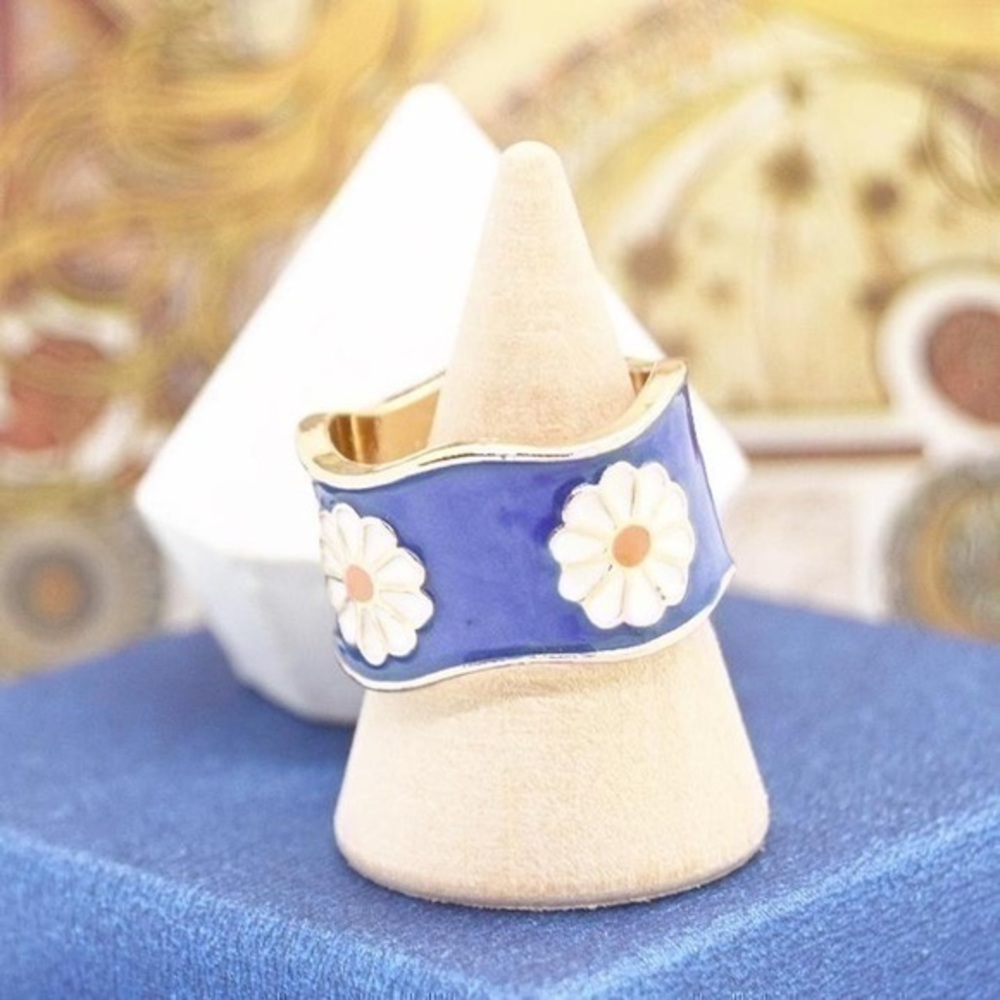 Blue Flower Ring